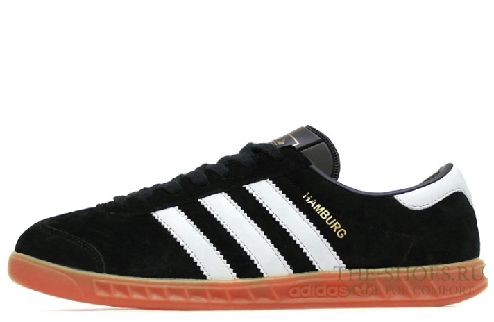 Кроссовки Adidas Hamburg Black White S76696 черные