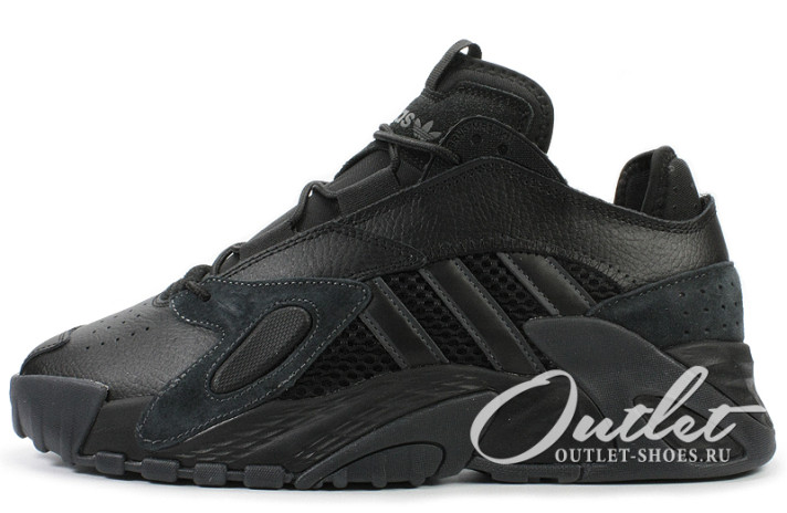 Кроссовки Adidas Streetball Core Black Carbon EG8040 черные, кожаные
