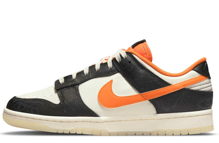 Кроссовки Nike Dunk SB Low PRM Halloween DD3357-100 белые, черные, кожаные