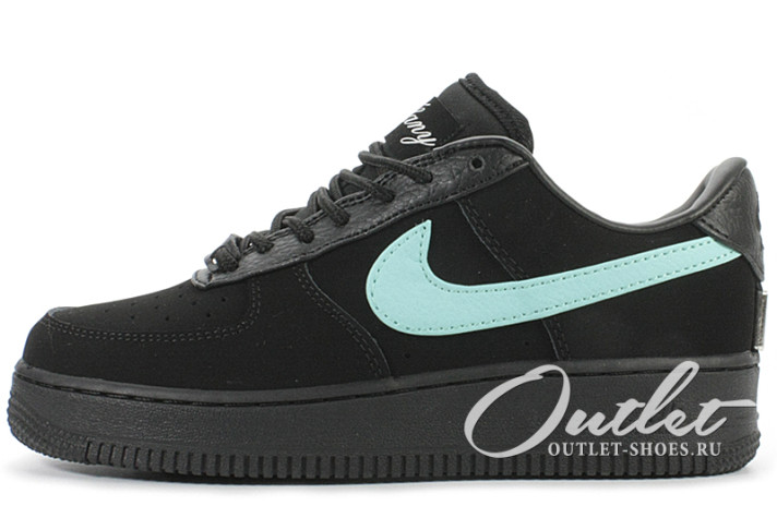 Кроссовки Nike Air Force 1 Low Tiffany & Co 1837 Black DZ1382-001 черные