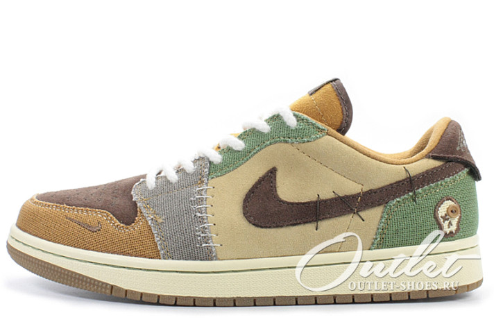 Кроссовки Nike Air Jordan 1 Low Zion Williamson Voodoo DZ7292-200 коричневые