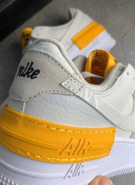 Кроссовки Nike Air Force 1 Low Shadow Vast Grey Laser Orange живое фото 4