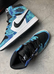 Кроссовки Nike Air Jordan 1 High Tie Dye живое фото 1