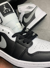 Кроссовки Nike Air Jordan 1 Mid White Shadow живое фото 3