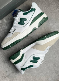 Кроссовки New Balance 550 White Green живое фото 1