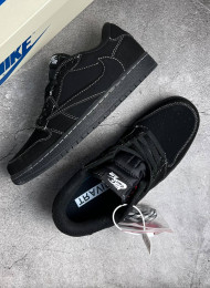 Кроссовки Nike Air Jordan 1 Low Travis Scott Black Phantom живое фото 2