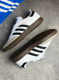 Кроссовки Adidas Samba OG Cloud White Black живое фото 1